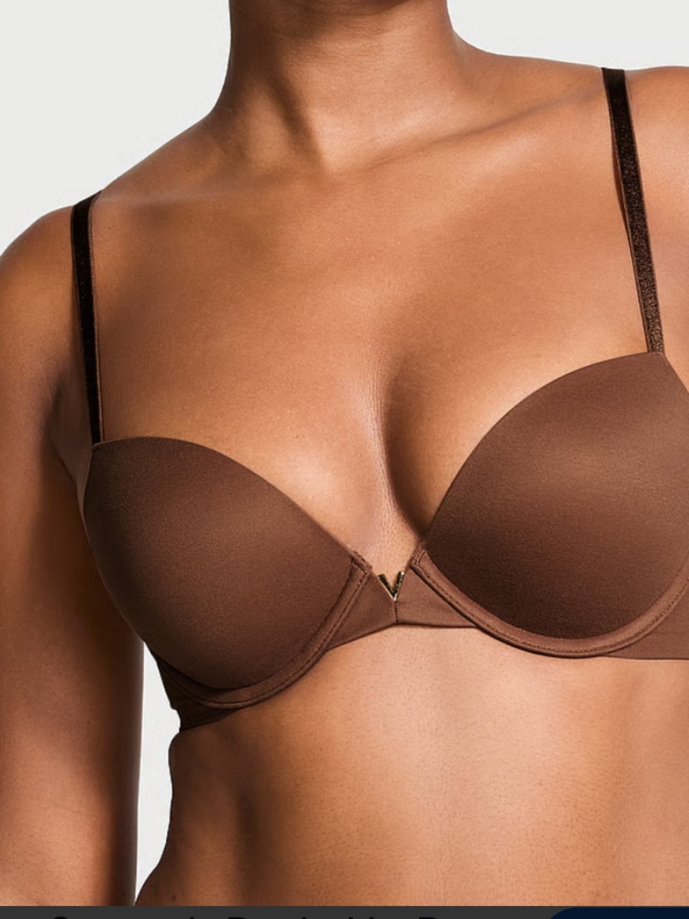 Victoria's Secret Smooth Push-Up Bra in Brown size 38 D nwot